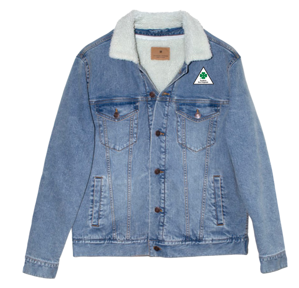 SNO logo denim sherpa jacket – view 2