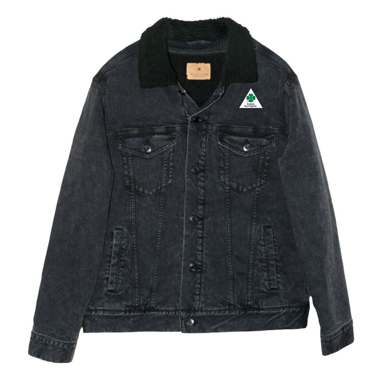SNO logo denim sherpa jacket – view 1
