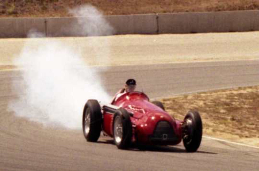 Fangio at Laguna Seca 1991 in the Tipo 159, from the SNO archive