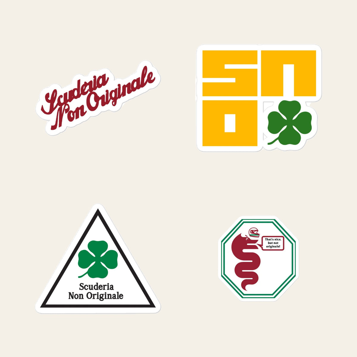 SNO Sticker Pack: four stickers